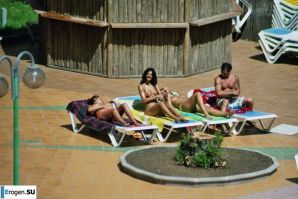 Girls sunbathe topless near the pool. Part 2. Thumbnail 22