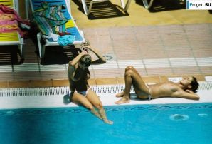 Girls sunbathe topless near the pool. Part 3. Thumbnail 32