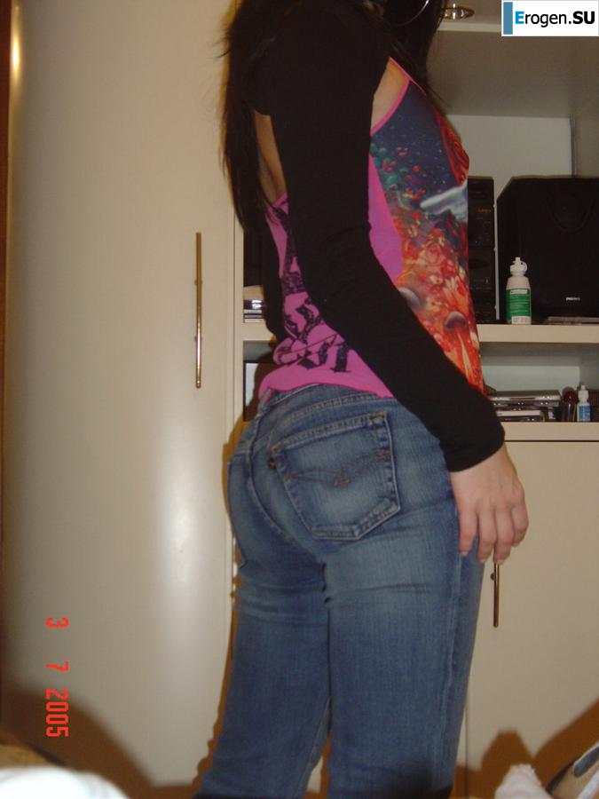 A slender girl poses and craves. Slide 4