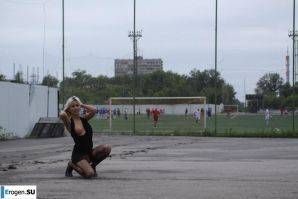 Nastya from Samara walks around the city and shows herself. Part 12. Thumbnail 13