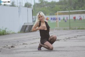 Nastya from Samara walks around the city and shows herself. Part 12. Thumbnail 16