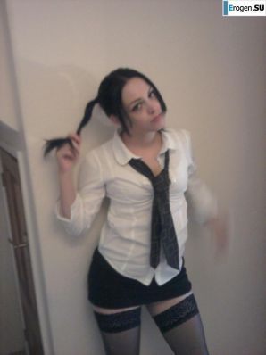 Pretty brunette in stockings. Part 2. Thumbnail 21