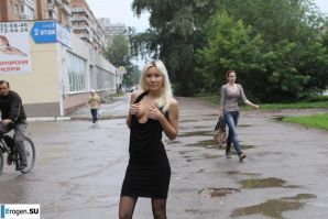 Nastya from Samara walks around the city and shows herself. Part 18. Thumbnail 34
