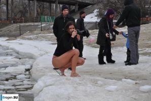 Украинские нудисты зимой. Часть 3. Миниатюра 21