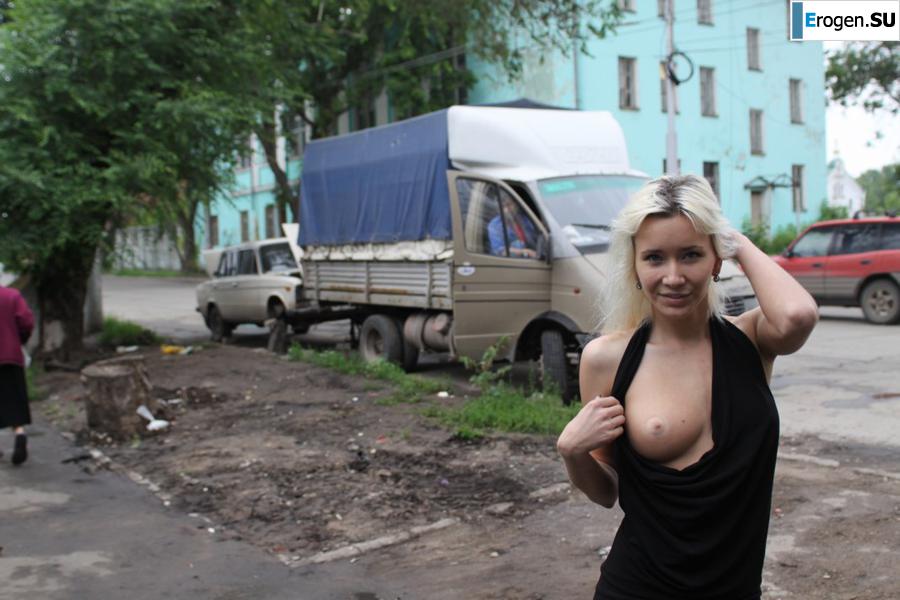 Настя из Самары ходит по городу и показывает себя. Часть 19. Слайд 6