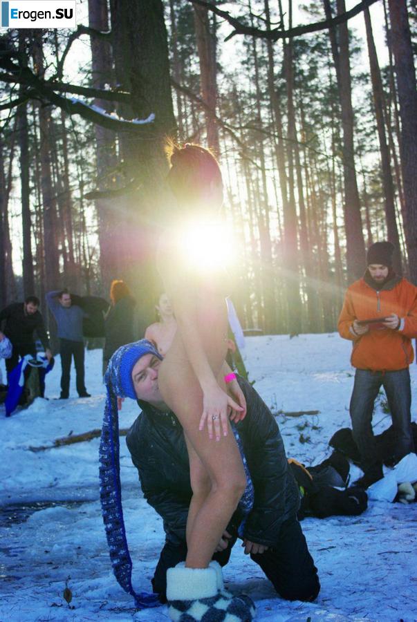 Ukrainian nudists in winter. Part 6. Slide 10