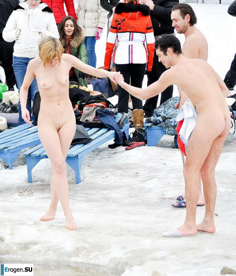 Ukrainian nudists in winter. Part 6. Slide 24
