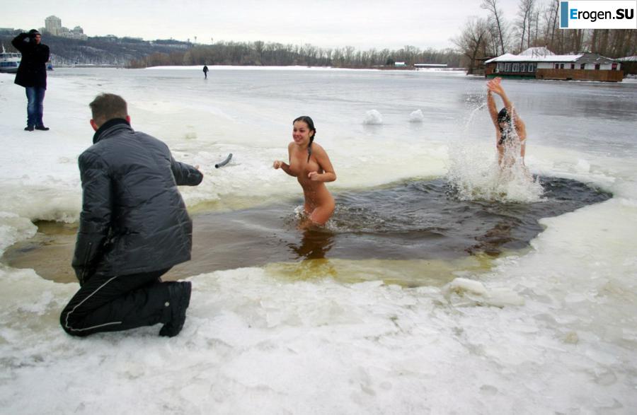 Ukrainian nudists in winter. Part 6. Slide 28