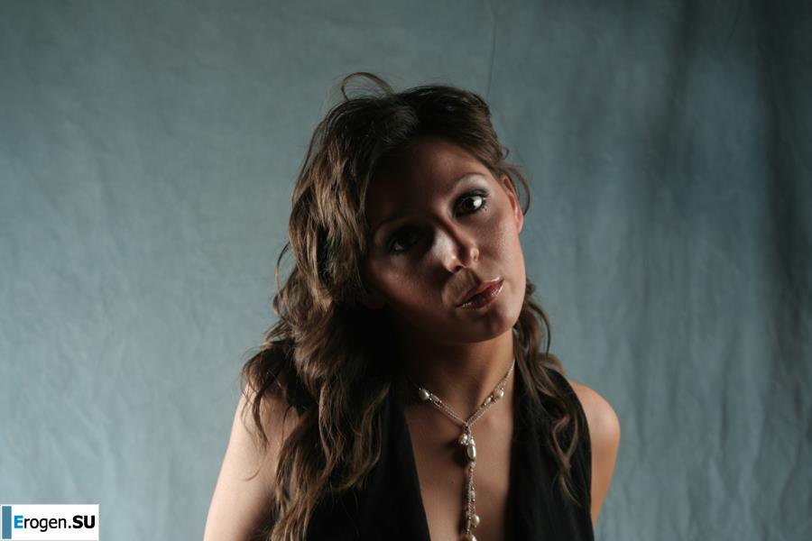 Charming brunette in a home and studio photo shoot. Part 2. Slide 25