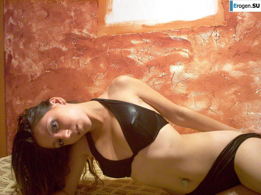 Charming brunette in a home and studio photo shoot. Part 2. Slide 40