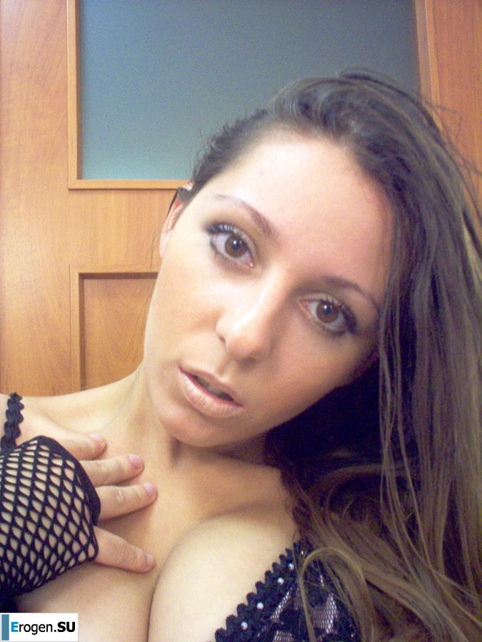 Charming brunette in a home and studio photo shoot. Part 3. Slide 8