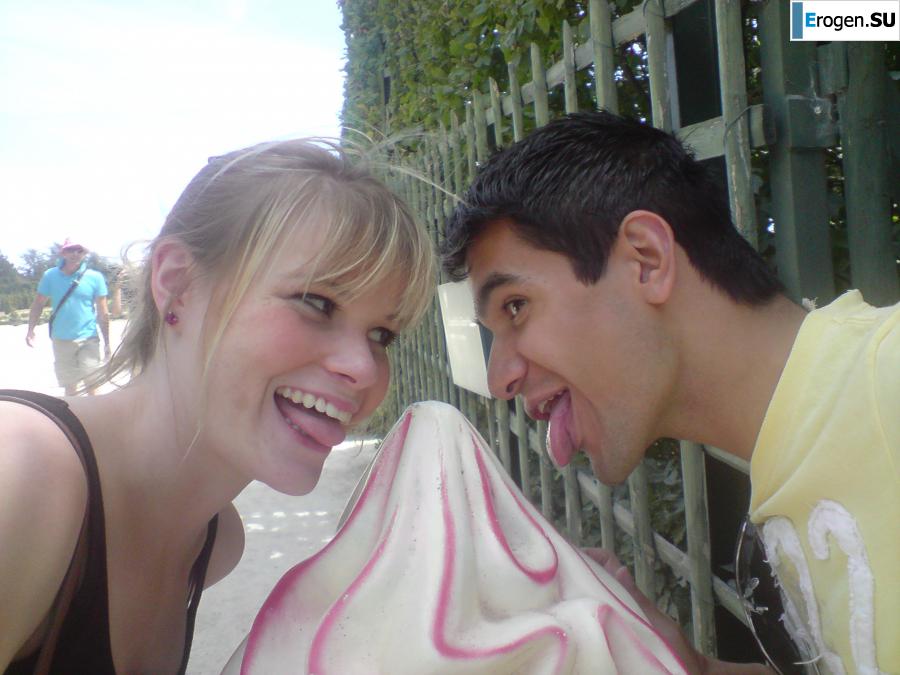 A young couple fooling around. Slide 5