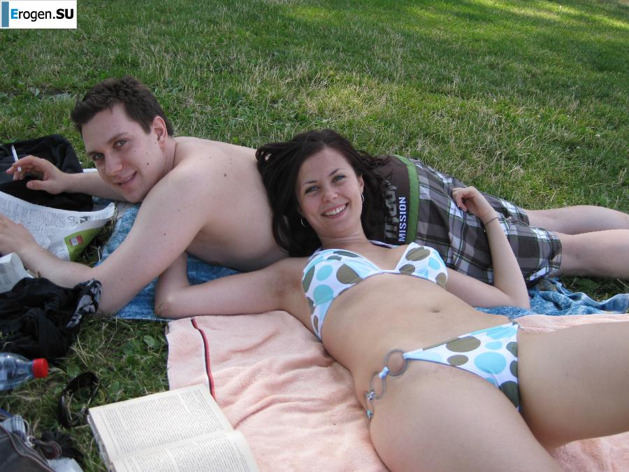 sunbathing and relaxing. Slide 1
