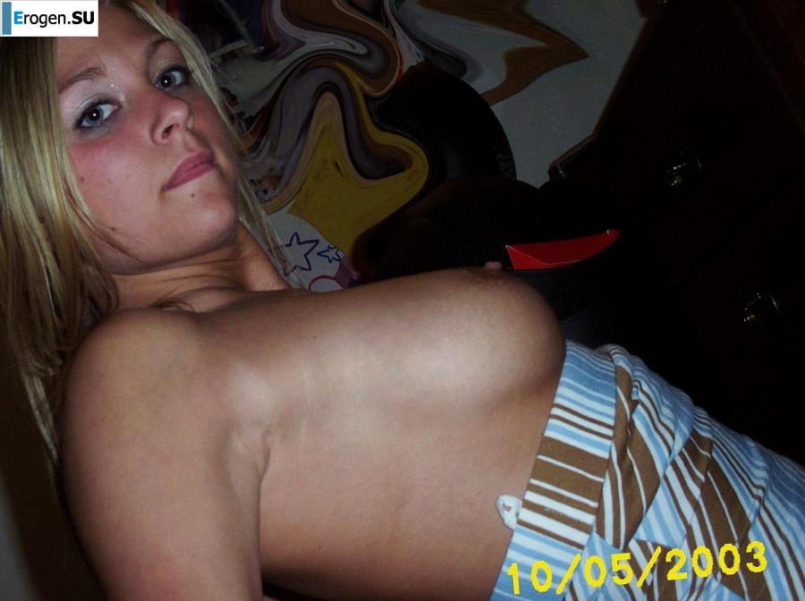 the overseas blonde is grimacing in front of the camera. Slide 19