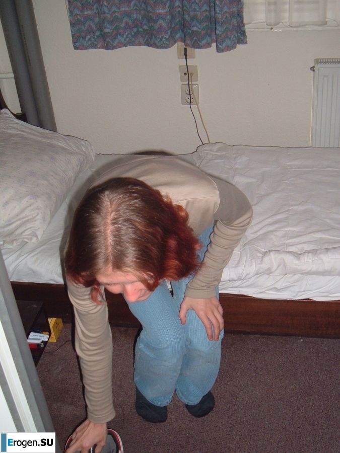 red-haired slim beast without underwear. Slide 55