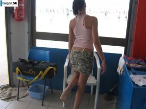 sexy baby lifeguard on the beach. Thumbnail 13
