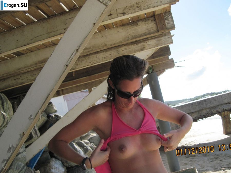 nude on the beach, though ugly. Slide 46
