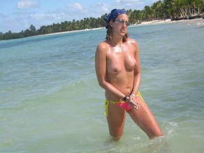 nude on the beach, though ugly. Thumbnail 40