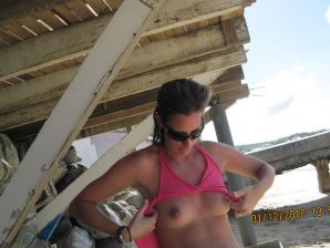 nude on the beach, though ugly. Thumbnail 46