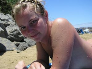 miss positivist on the beach. Thumbnail 15