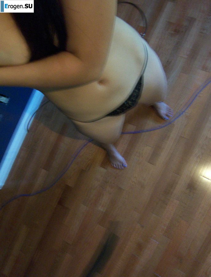 An attractive girl poses for cancer, showing her labia. Slide 10