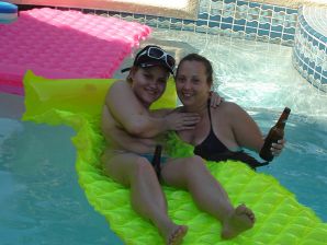 Slender girls light at a sex party by the pool. Thumbnail 34
