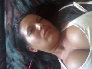 Tanned Latina with big tits shamelessly spread her legs. Thumbnail 46