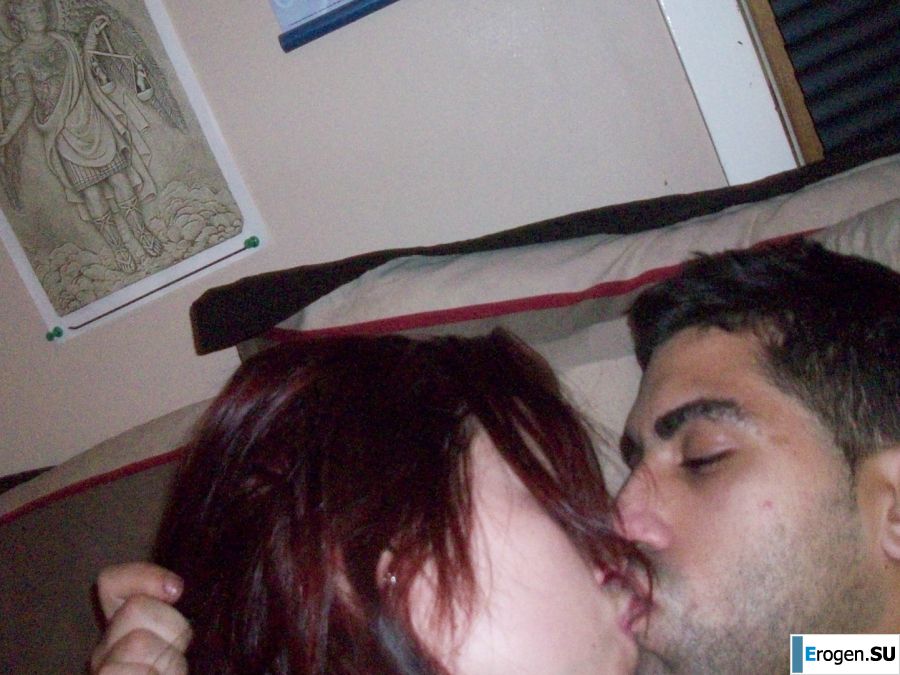 The naughty redhead girl undressed and engaged in passionate sex. Slide 22