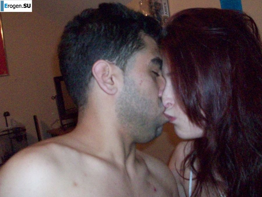 The naughty redhead girl undressed and engaged in passionate sex. Slide 25