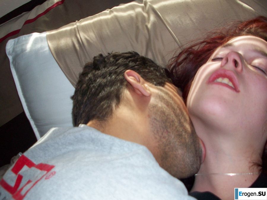 The naughty redhead girl undressed and engaged in passionate sex. Slide 29