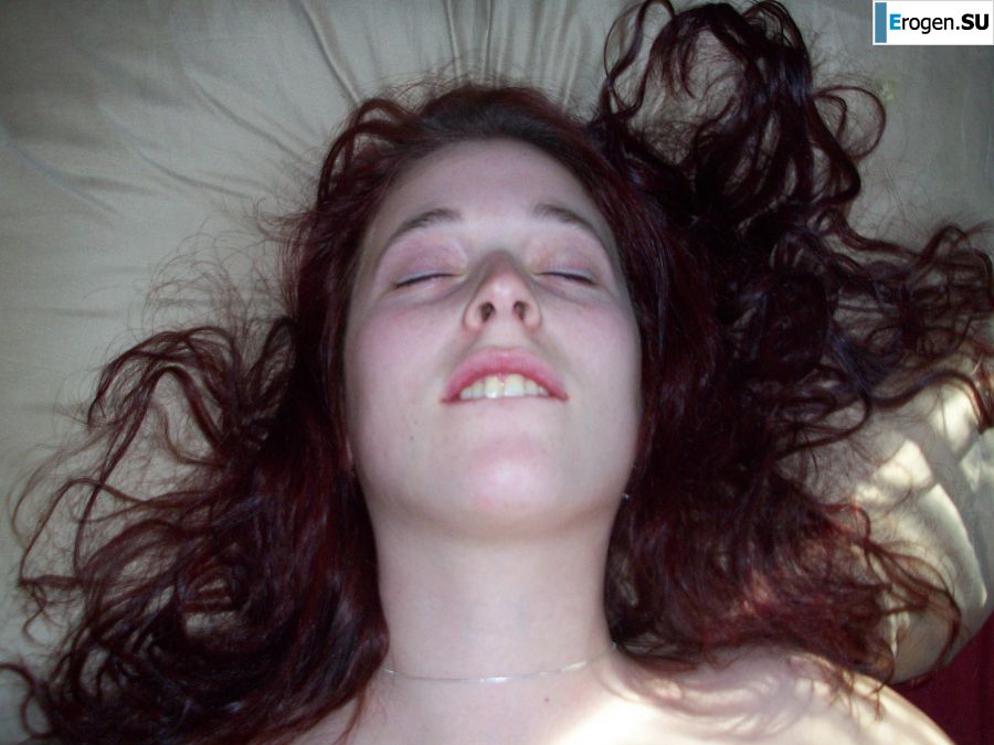 The naughty redhead girl undressed and engaged in passionate sex. Slide 36