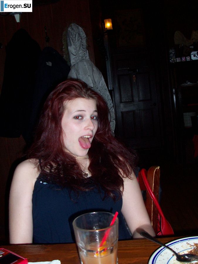 The naughty redhead girl undressed and engaged in passionate sex. Slide 39