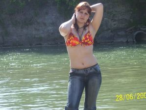 Country girl posing in white panties in front of a mirror. Thumbnail 13
