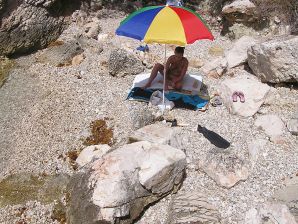 A sports student undressed on the beach and swam naked. Part 2. Thumbnail 30