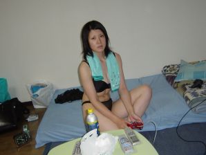 Asian took off her bra and panties and showed her fluffy and boobs. Thumbnail 24