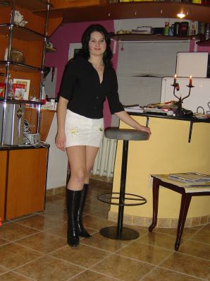 Sexy brunette with nipples showing through the blouse. Thumbnail 1