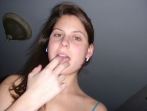 A cheerful girl poses in front of a guy in underwear, and afterwards pleases himself with a finger. Part 2. Thumbnail 11