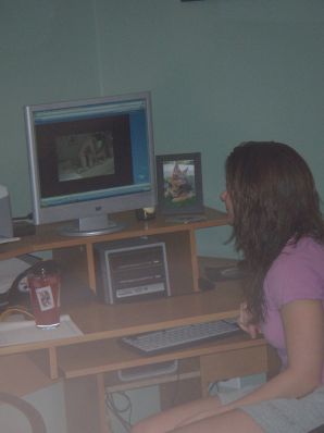 A cheerful girl poses in front of a guy in underwear, and afterwards pleases himself with a finger. Part 2. Thumbnail 14