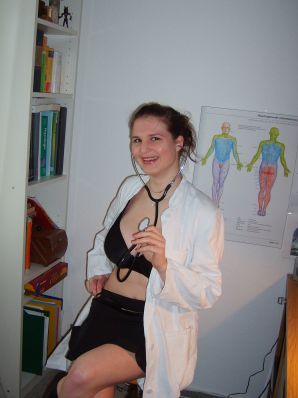 Role games of a bright brunette in a short skirt and her boyfriend. Thumbnail 22