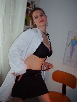 Role games of a bright brunette in a short skirt and her boyfriend. Thumbnail 23