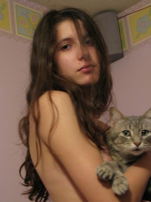A pretty student is fingering a pussy and showing her labia. Thumbnail 1
