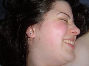 A naked girl shows her breasts, but is shy. Thumbnail 4