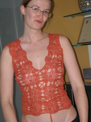 A tall blonde with wide hips undressed at home and showed tits. Part 2. Thumbnail 18