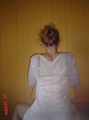 A blue-eyed minx with a pierced nipple plays with her panties. Part 2. Thumbnail 24