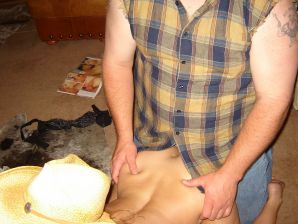 Boys licked a girlfriend's huge breasts at a party. Thumbnail 16
