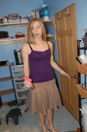 A slender woman with neat breasts takes off her clothes. Thumbnail 5