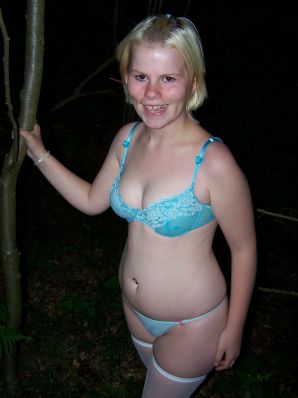 Appetizing magnificent blonde spread her legs right on the grass. Thumbnail 23