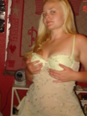 Appetizing blonde with lush hips took off her dress. Thumbnail 47