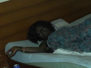 Appetizing black woman undressed completely and showed her ass. Thumbnail 1
