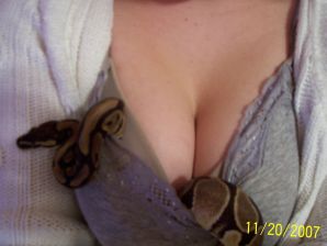 Passionate minx dances striptease in nature with a snake. Thumbnail 41